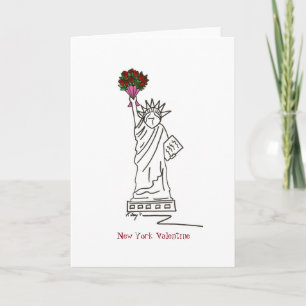 New York City Frihetsgudinnan Valentine Day Helgkort