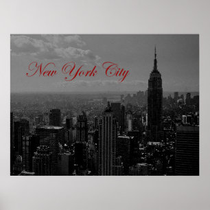 New York City Gamla skript Poster utskrift
