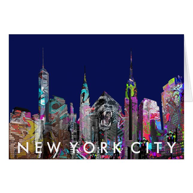 New York City graffiti Hälsningskort (Framsidan Horizontal)