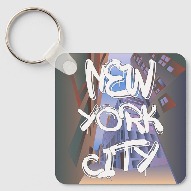 New York City Graffiti Keychain Nyckelring (Framsida)