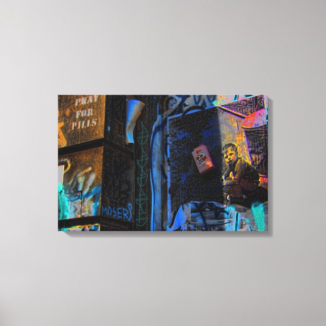 New York City Graffiti Street Photo Canvastryck (Framsida)