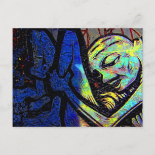 New York City Graffiti Street Photo Vykort