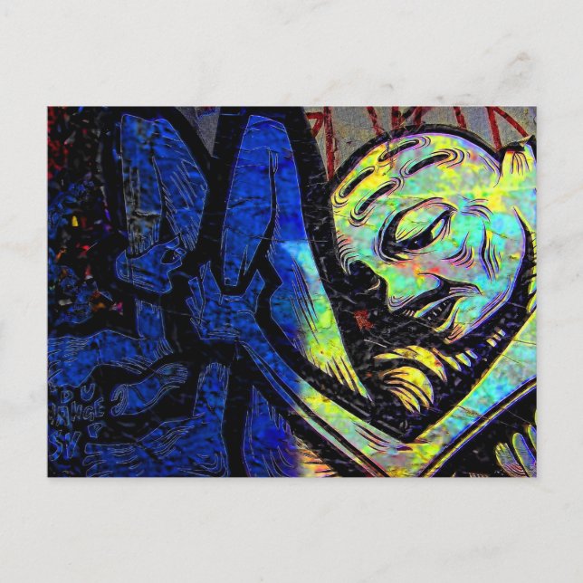 New York City Graffiti Street Photo Vykort (Framsida)