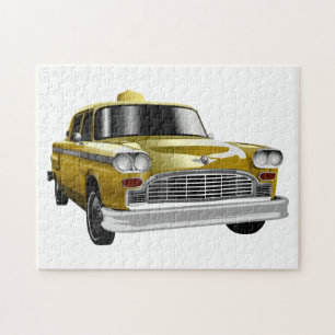 New York City Gul Vintage Taxi Pussel