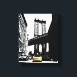 New York City Gult Taxi Brooklyn Bridge Pop Art Canvastryck<br><div class="desc">Nyc New York City Gult Taxi Brooklyn Bridge Pop Art Canvas Art Print.</div>