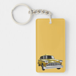 New York City Gult Vintage Cab Nyckelring