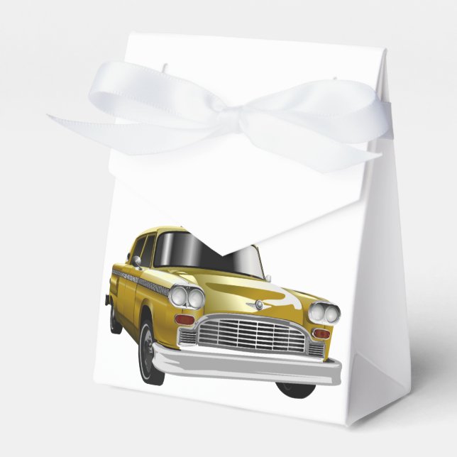 New York City Gult Vintage Cab Presentaskar (Framsidan Sidan)