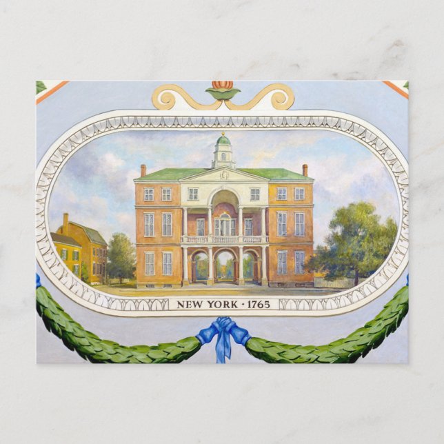 New York City Hall - 1765 Vykort (Framsida)