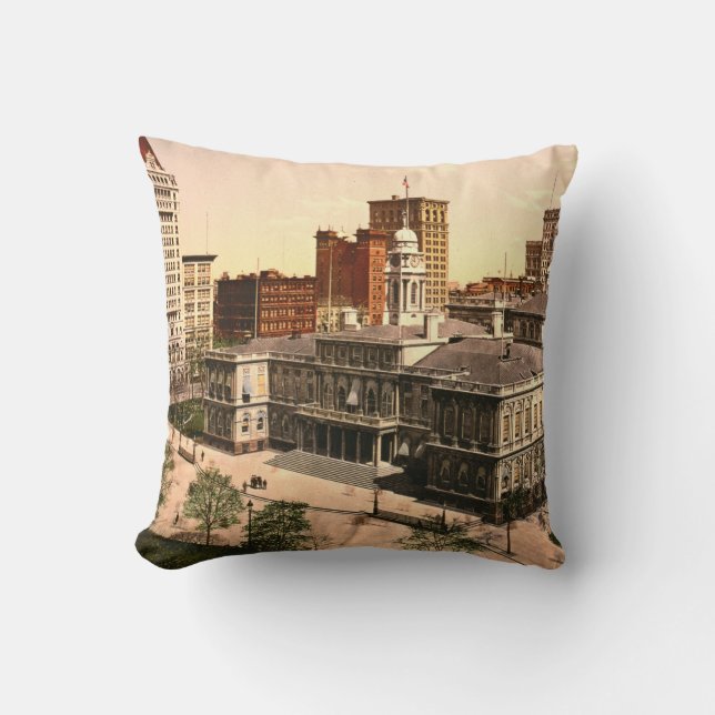 New York City Hall 1900 Kudde (Framsida)
