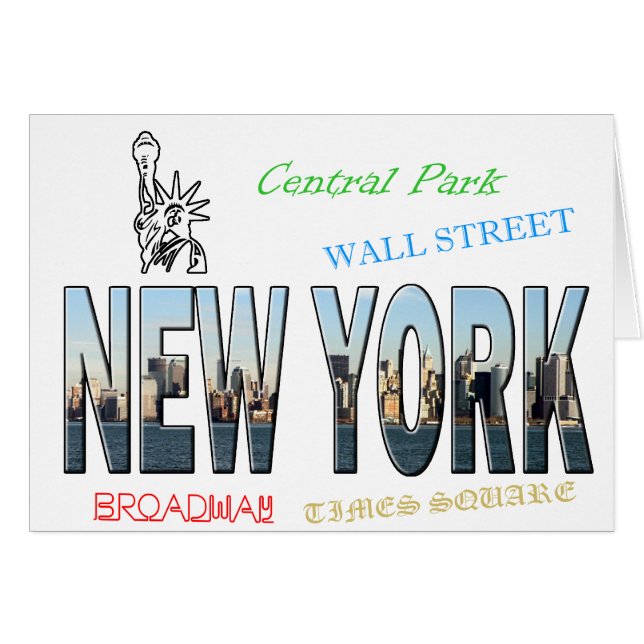 New York City Hälsningskort (Framsidan Horizontal)