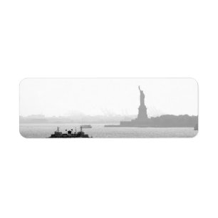 New York City hamn - frihetsgudinnan Returadress Etikett