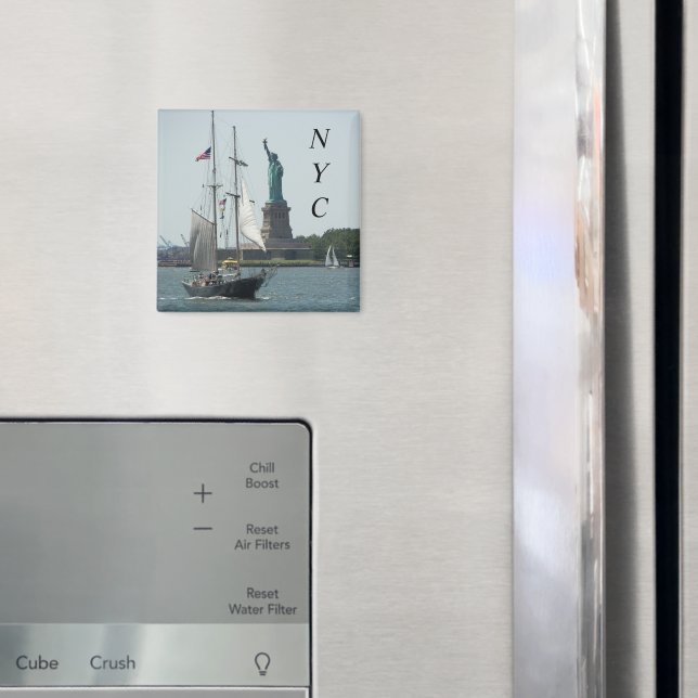 New York City hamnfoto Magnet (In Situ (Fridge))
