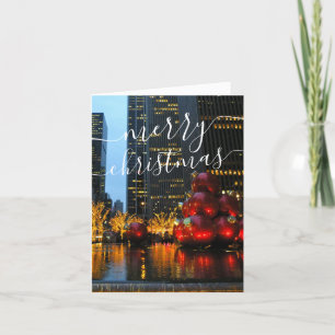 New York City Helgdag Ljus God jul Card Helgkort