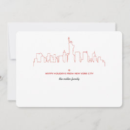 New York City Helgdag Skyline Julkort