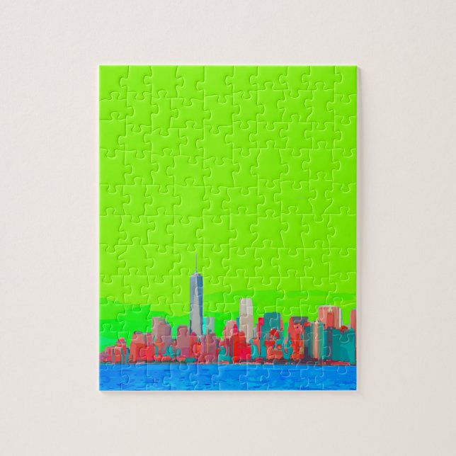 New York City Himlar Line Pussel (Vertikal)