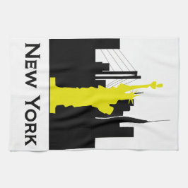 New York City horisont Kökshandduk