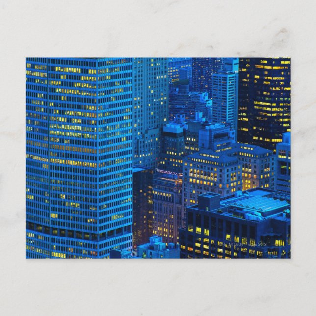 New York City horisont på solnedgången Vykort (Framsida)