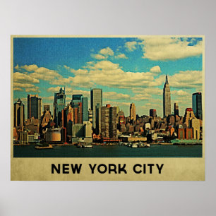 New York City horisont Poster