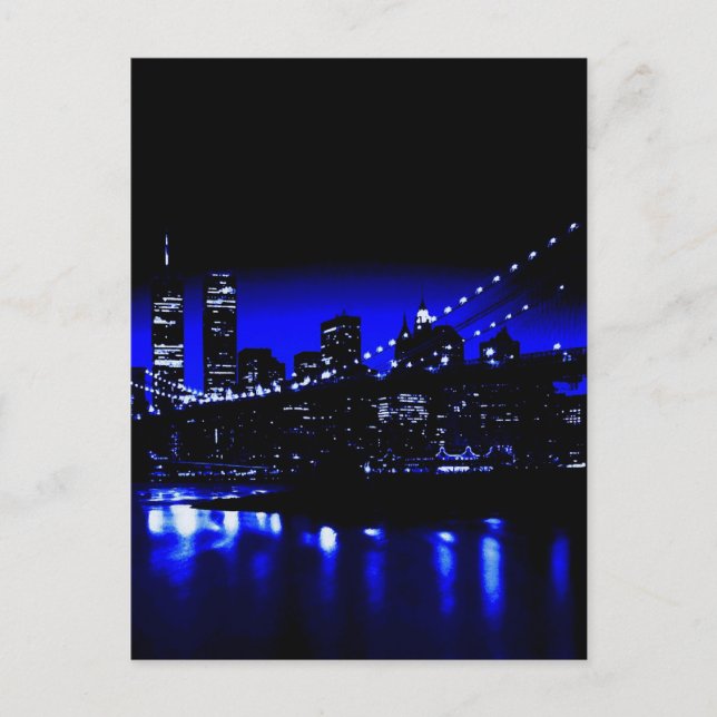New York City i Blue Vykort (Framsida)