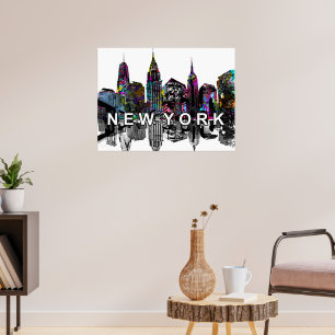 New York City i graffiti Poster