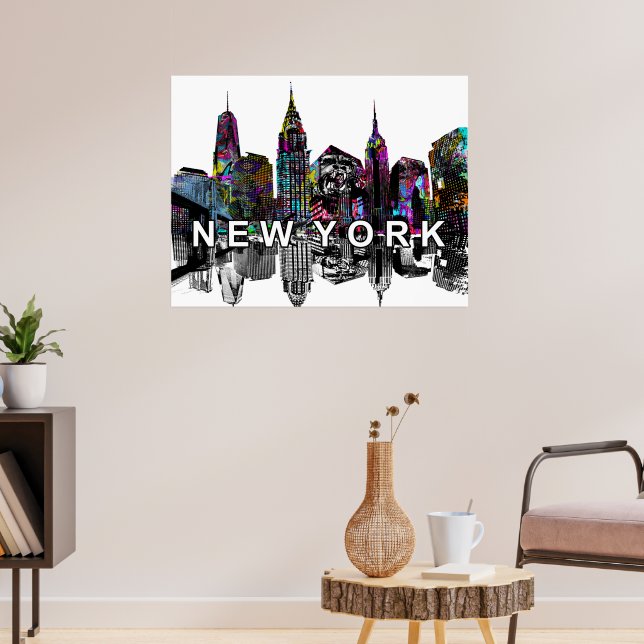 New York City i graffiti Poster (Vardagsrum 3)