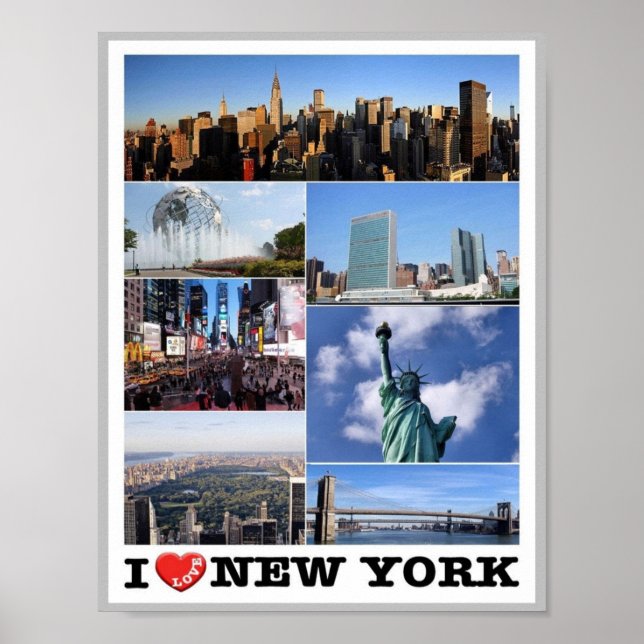 New York City - I Kärlek - Förenade Stater - Poster (Framsidan)