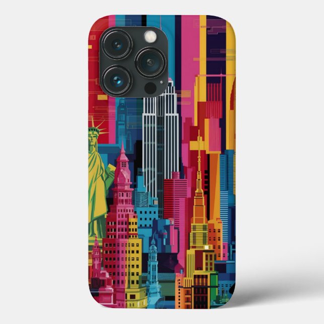 New York City i Kobras Vibrant Stil iphone case (Baksida)
