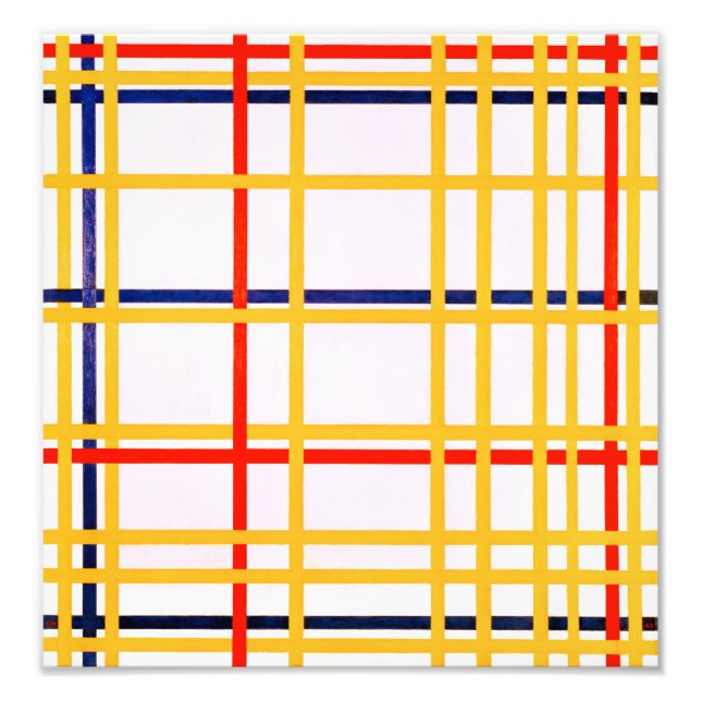 New York City I | Piet Mondrian | Fototryck (Framsidan)