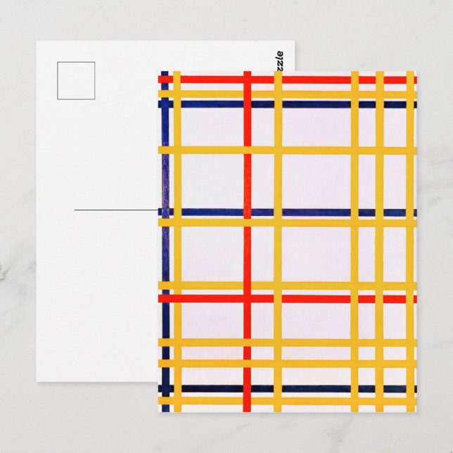 New York City I | Piet Mondrian | Vykort (Fram/baksida)
