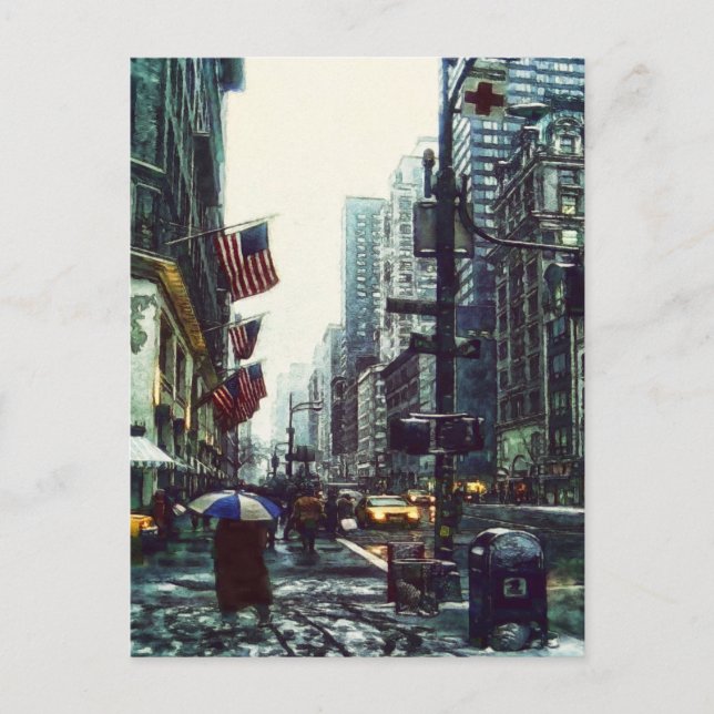 New York City i Winter Vykort (Framsida)