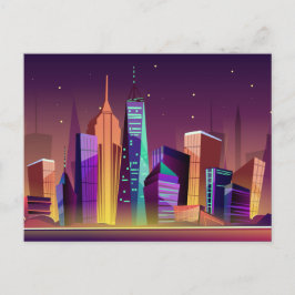 New York City Illustration-vykort Vykort
