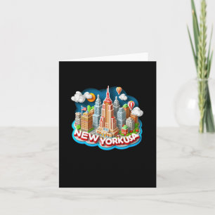 New York City in Usa Sticker Kort
