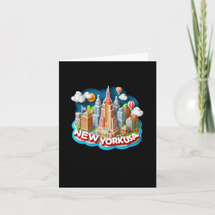New York City in Usa Sticker Kort