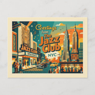 New York City – Jazzklubben, inspirerad av 1920-ta Vykort