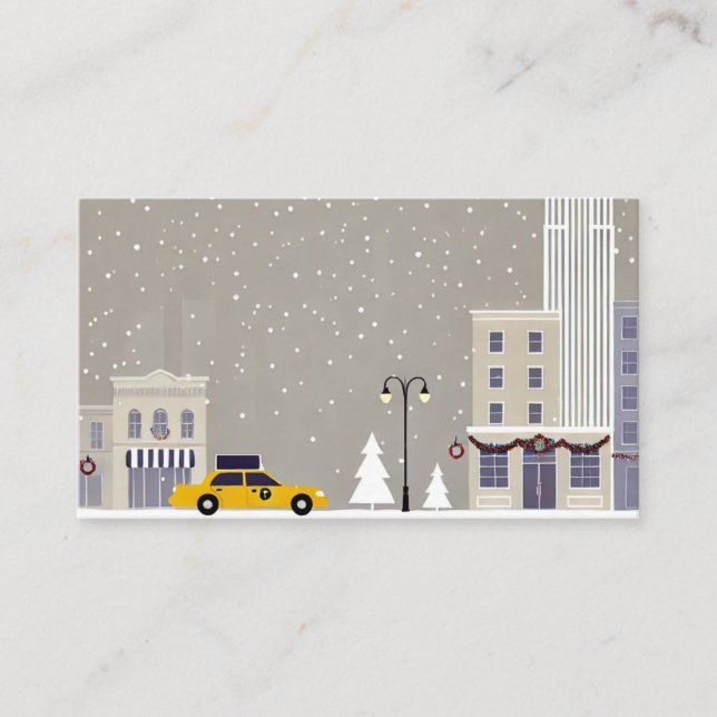 New York City jul | Ikonisk staty Big Apple Visitkort (Framsida)