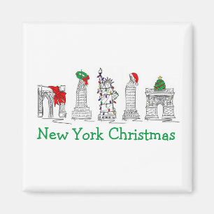 New York City jul NYC Helgdag Landmarks Magnet