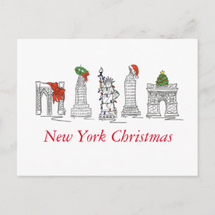 New York City jul NYC Landmarks Helgdag Helg Vykort