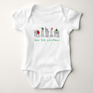 New York City jul NYC Landmarks Helgdag Julafton T-shirt