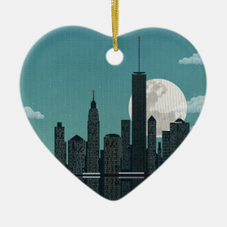 New York City Julgransprydnad Keramik