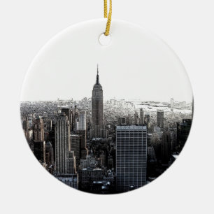 New York City Julgransprydnad Keramik