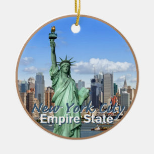 NEW YORK CITY JULGRANSPRYDNAD KERAMIK