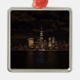 New York City Julgransprydnad Metall