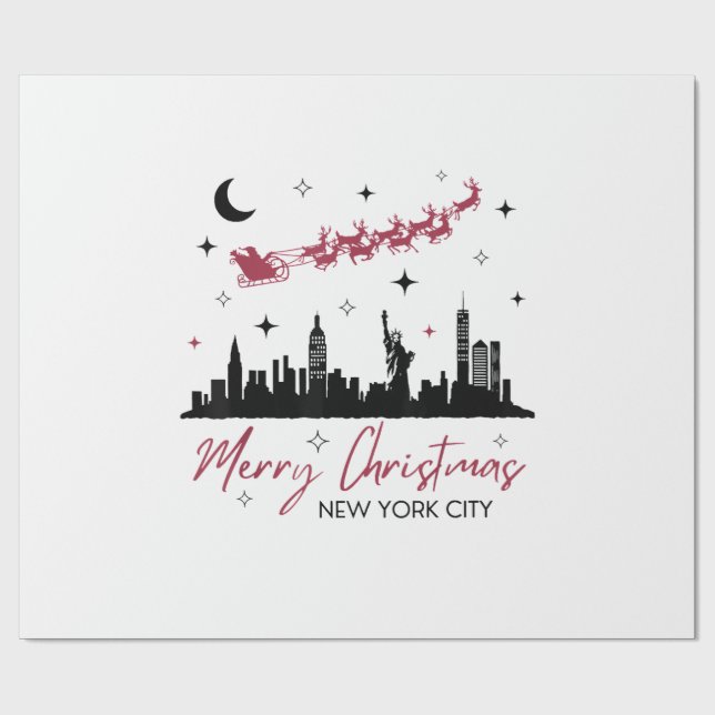 New York City Julresa, God Jul New  Presentpapper (Platt)