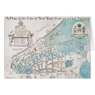 New York City karta, 1728 OBS Kort
