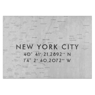 New York City Karta Anpassningsbar Coordinates