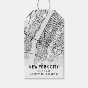 New York City Karta Bröllopsförmån Presentetikett