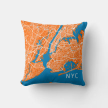 New York City Karta | NYC | Orange och blå