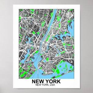 New York City Karta Poster
