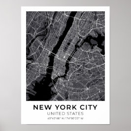 New York City Karta Poster
