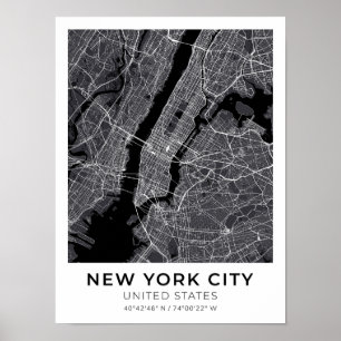 New York City Karta Poster